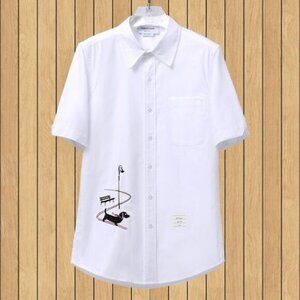 Thom Browne Men's White Short Sleeve